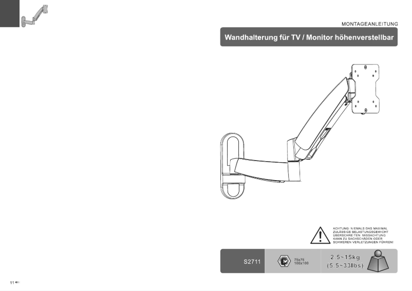 First page image of the manual for S2711