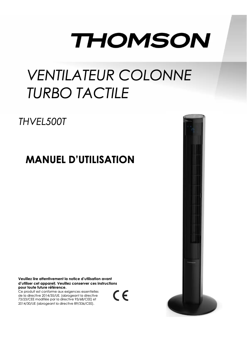 First page image of the manual for THVEL 500T