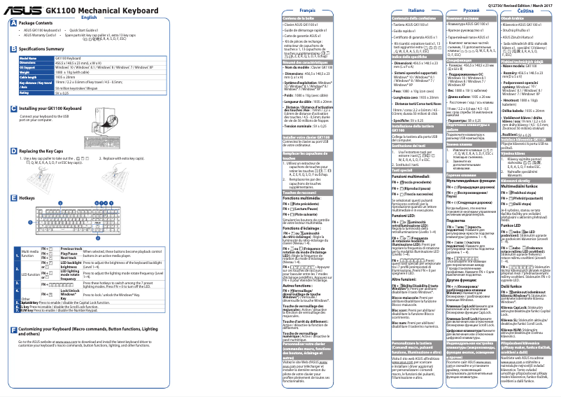 Page 1 of the manual User Manual Asus ROG Sagaris GK1100