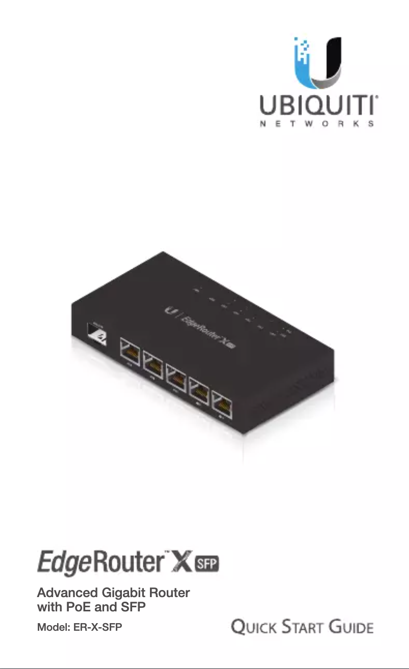 Page 1 of the manual User Manual Ubiquiti Networks EdgeRouter X SFP