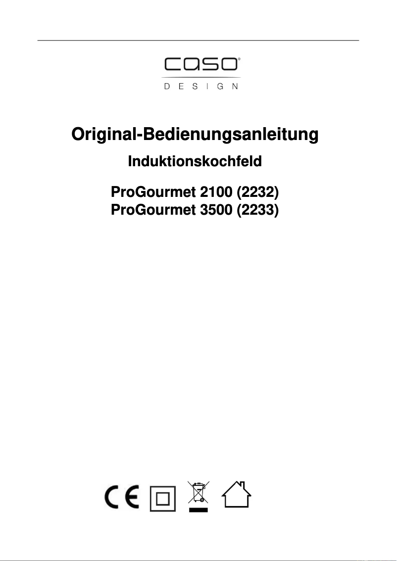 First page image of the manual for ProGourmet 3500