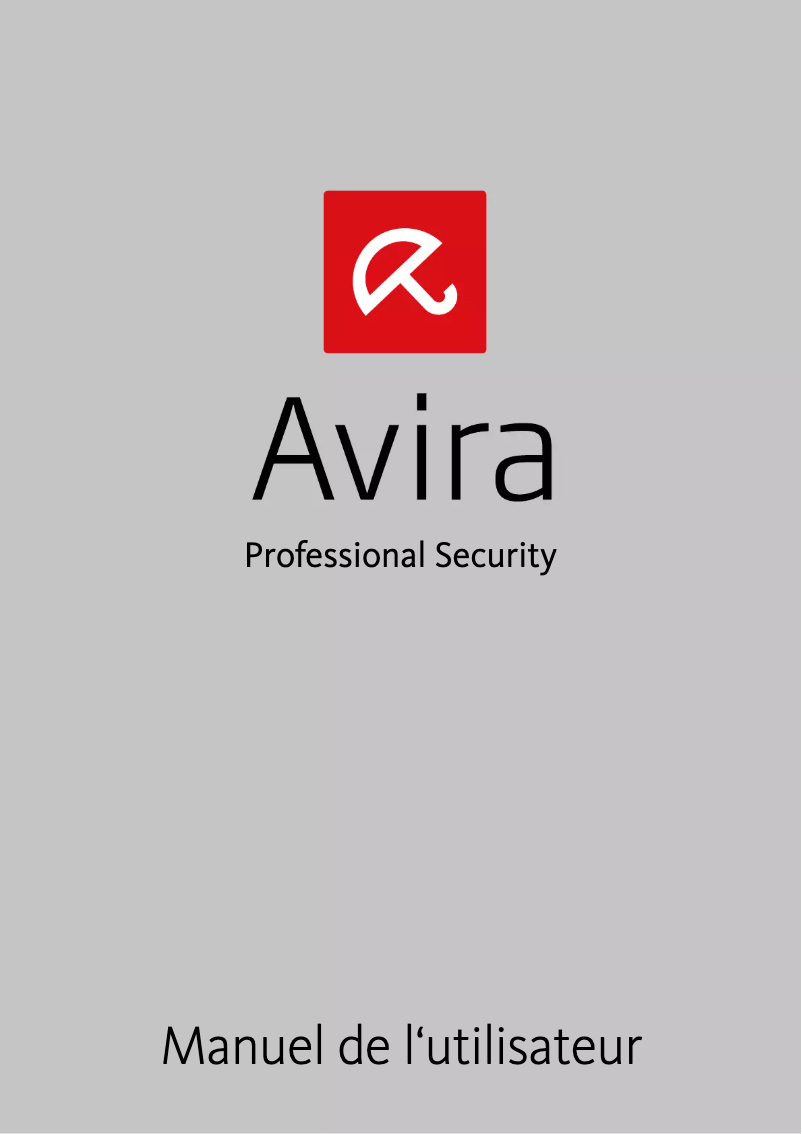 Page 1 de la notice Manuel utilisateur Avira Professional Security