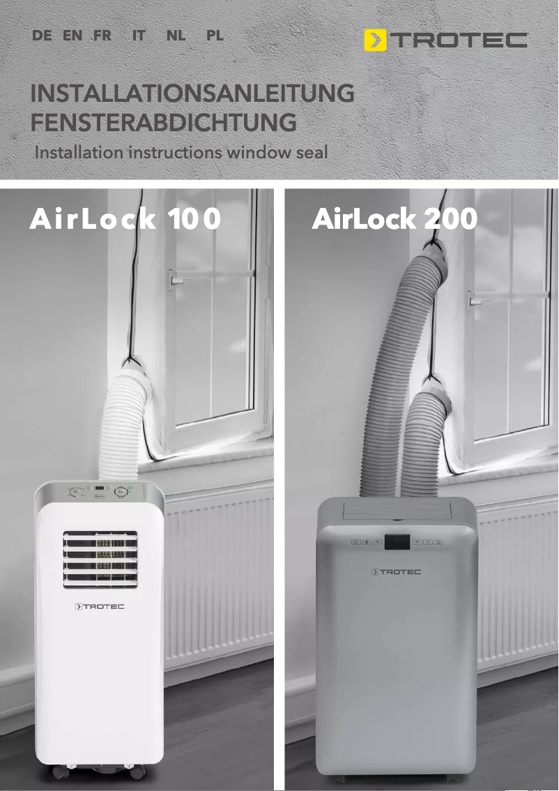 Page 1 of the manual User Manual Trotec AirLock 100