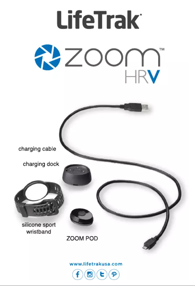 Page 1 of the manual User Manual LifeTrak Zoom HRV