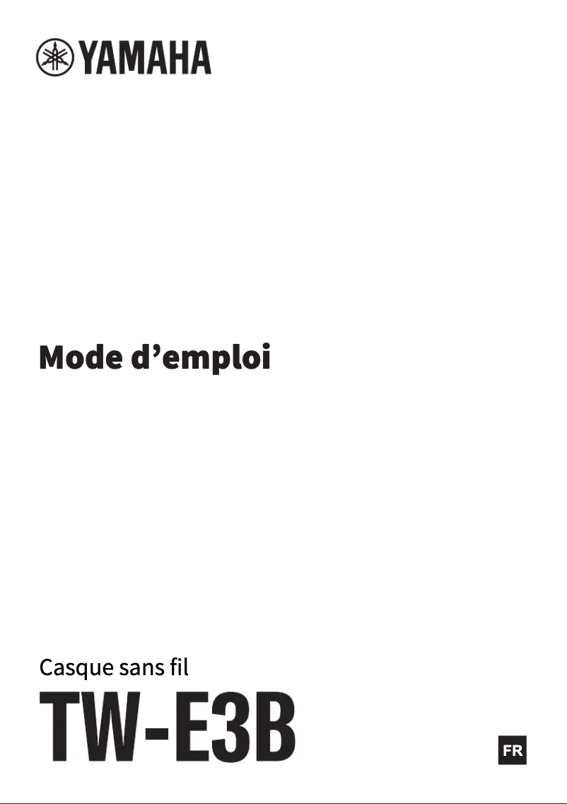 Page 1 of the manual User Manual Yamaha TW-E3B