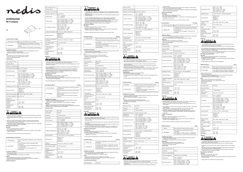 Page 1 of the manual User Manual Nedis WSNWM600BK