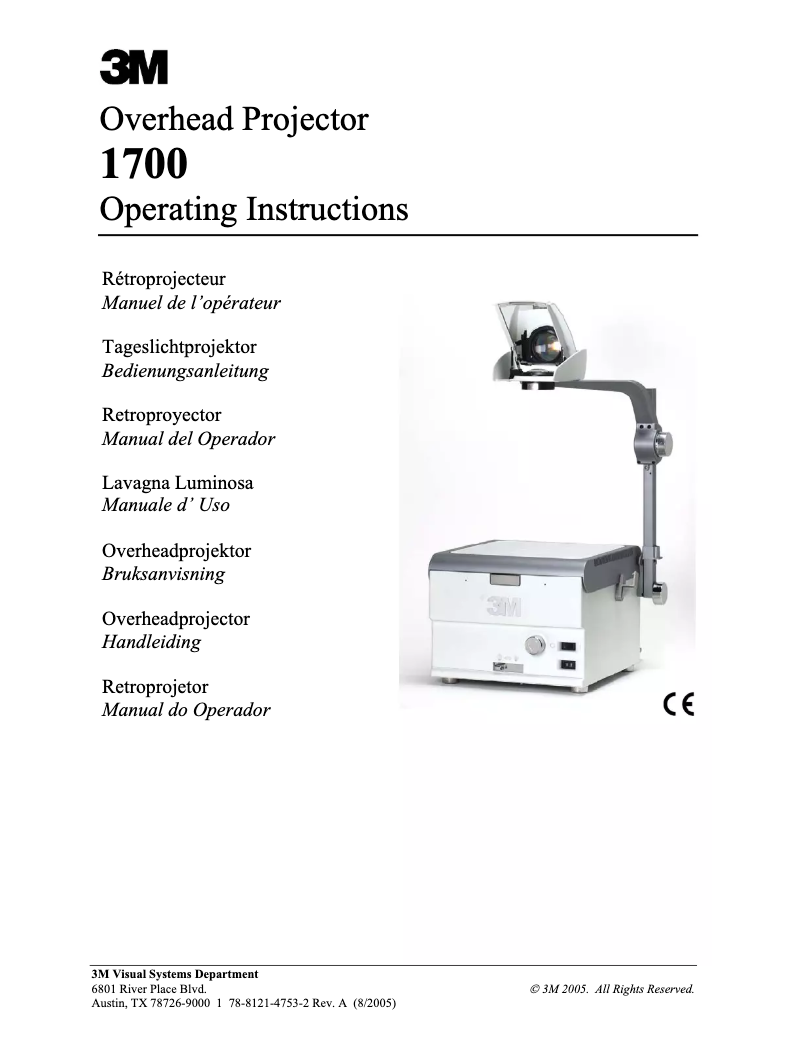 First page image of the manual for 1780