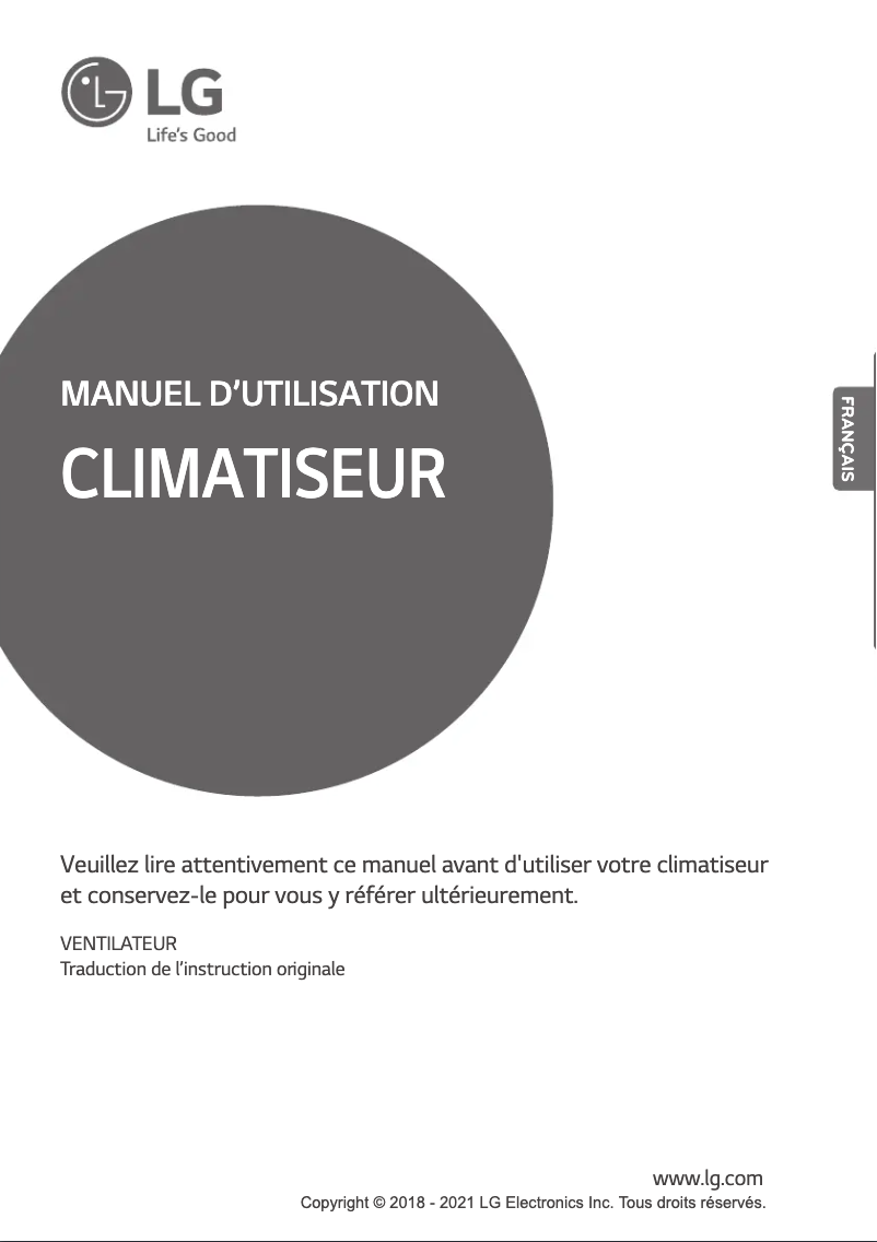 First page image of the manual for LZ-H080GXN4