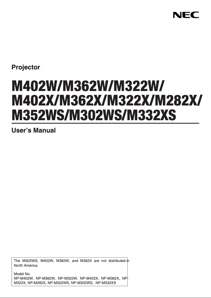 First page image of the manual for M332XSG