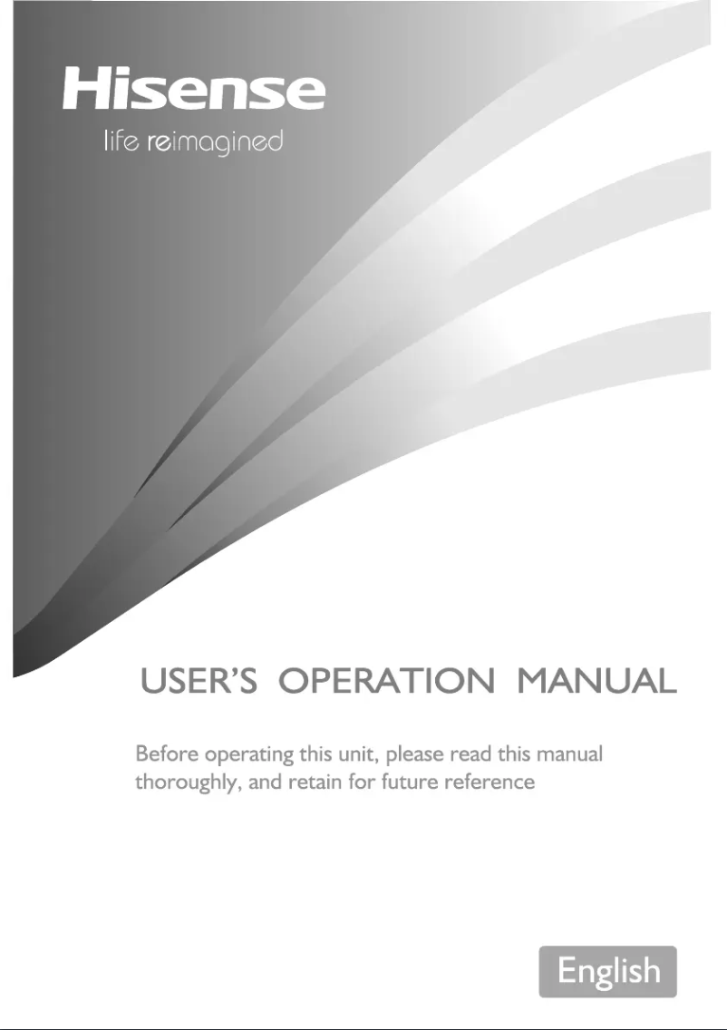Page 1 of the manual User Manual Hisense FV191N4AW2