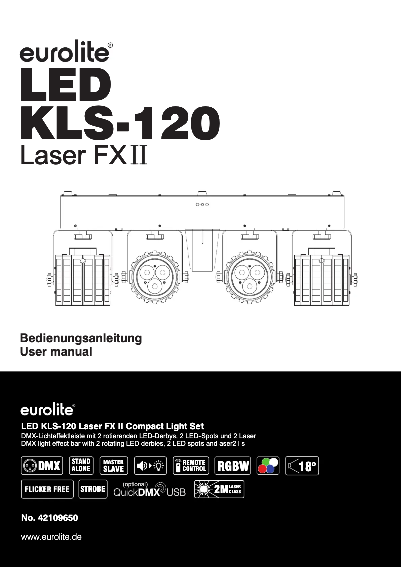 Page 1 of the manual User Manual Eurolite LED KLS-120