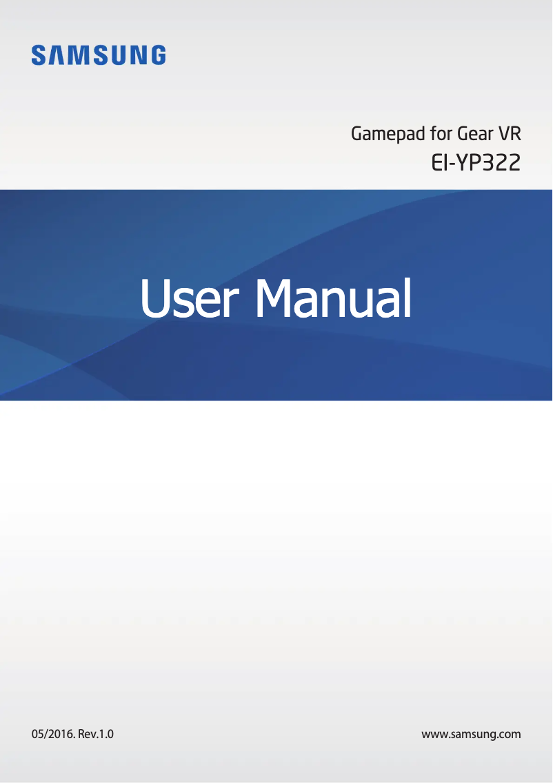 Page 1 of the manual Instruction Manual Samsung EI-YP322