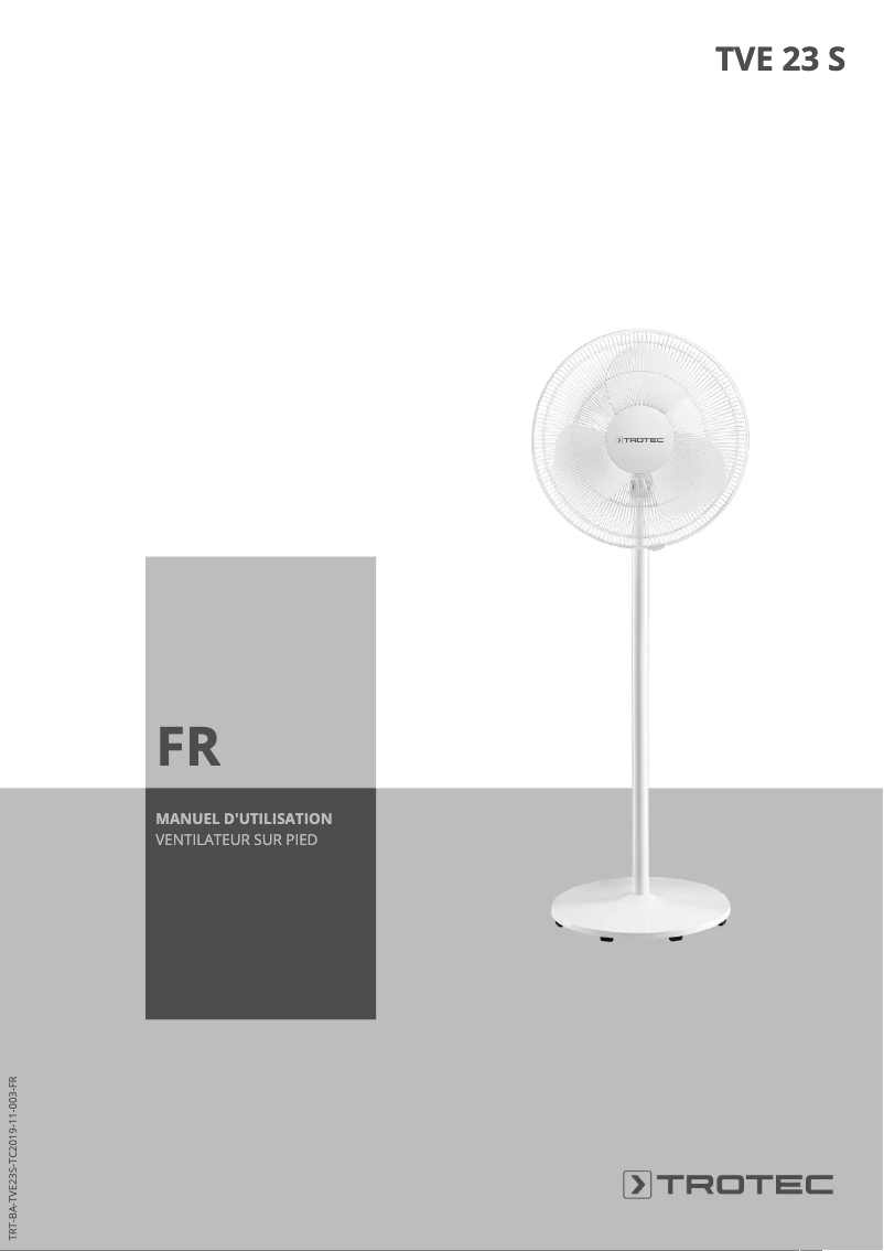 First page image of the manual for TVE 23 S