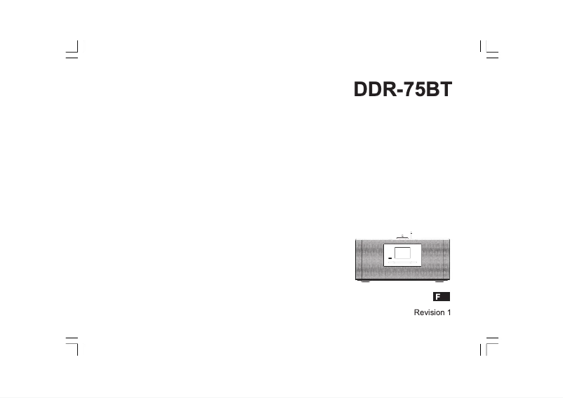 Page 1 of the manual User Manual Sangean DDR-75BT