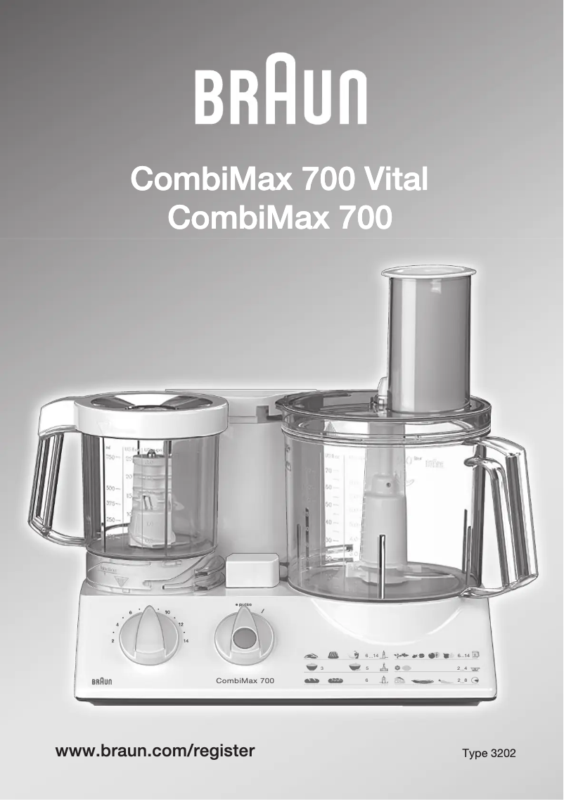 Page 1 of the manual User Manual Braun CombiMax 700