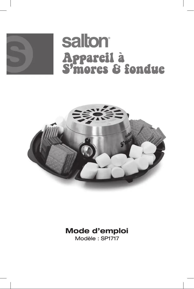 First page image of the manual for S’mores & Fondue Maker SP1717