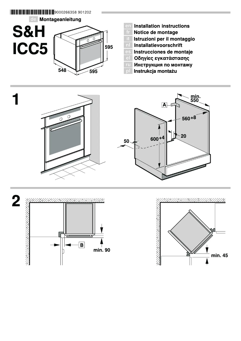 First page image of the manual for B46E74N0