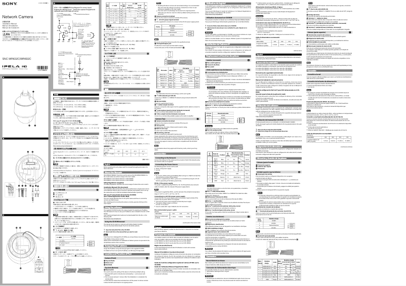 First page image of the manual for SNC-WR602C