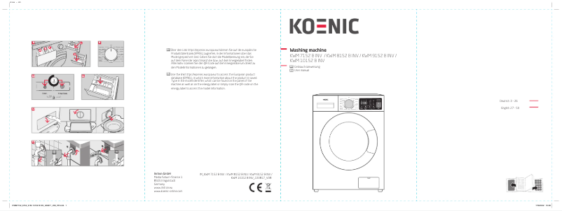 Page 1 of the manual User Manual Koenic KWM 8152 B INV