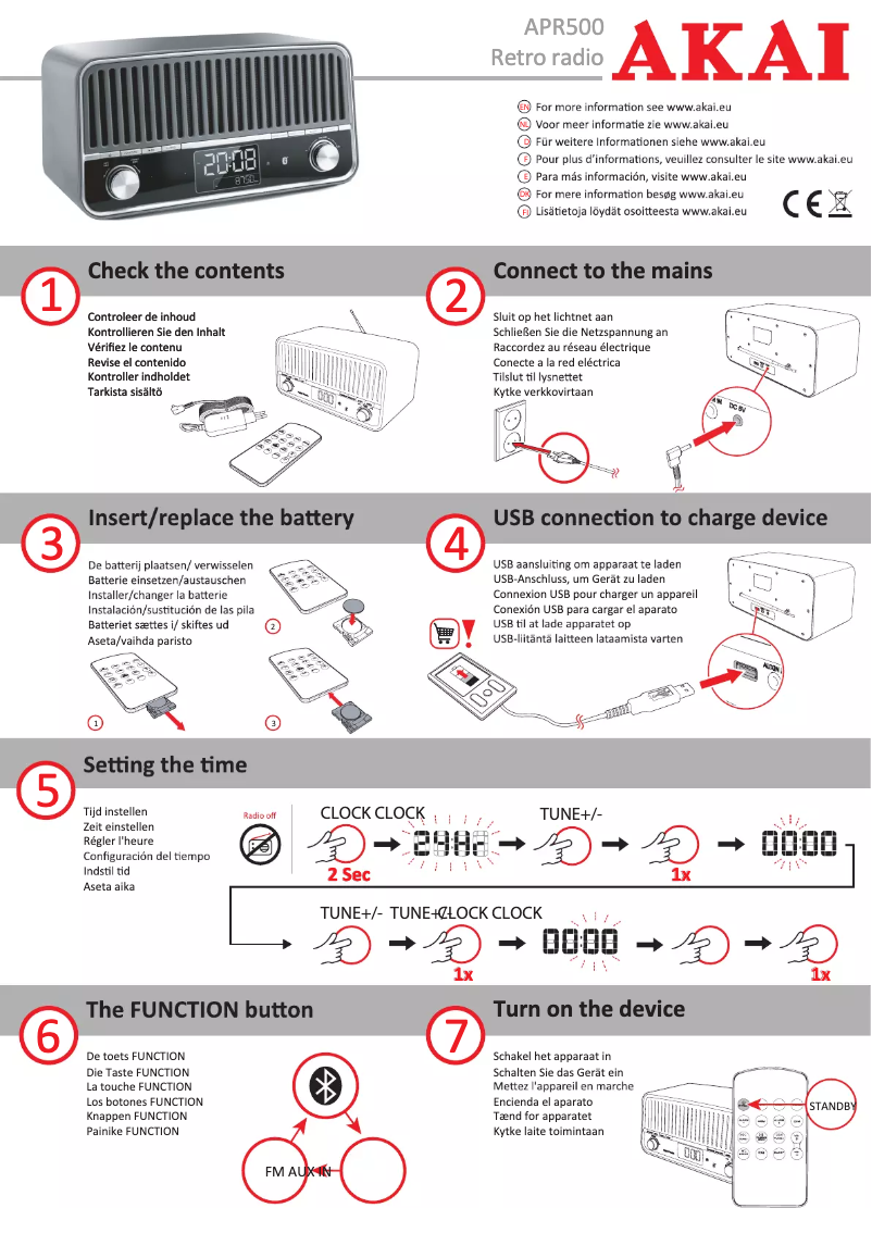 Page 1 of the manual User Manual AKAI APR500