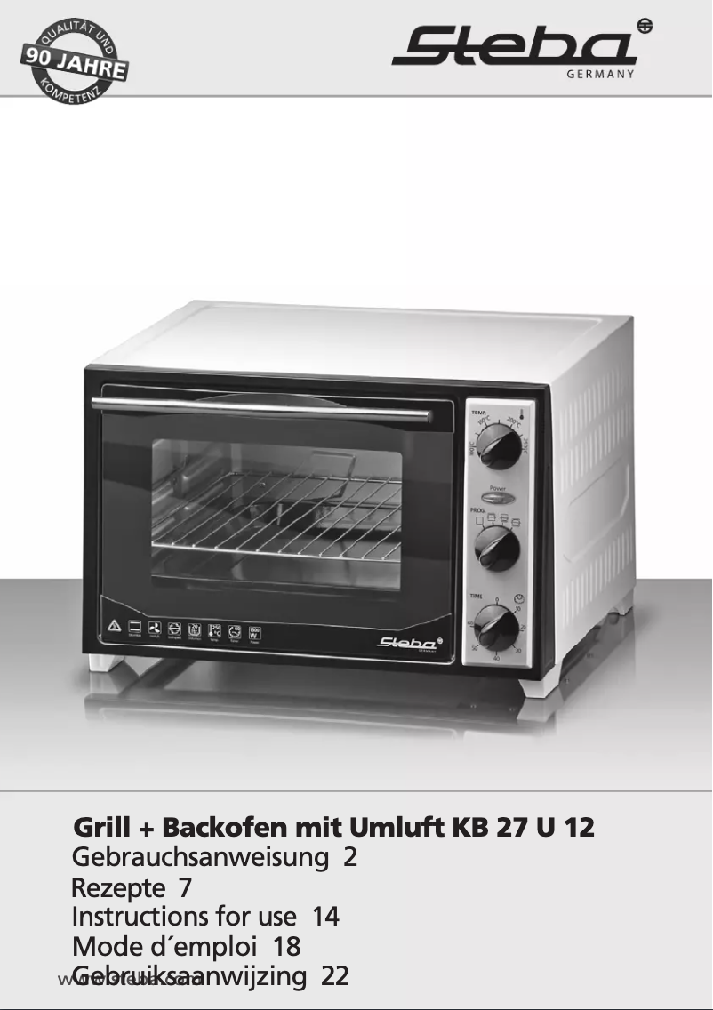 Page 1 of the manual User Manual Steba KB 27 U 12