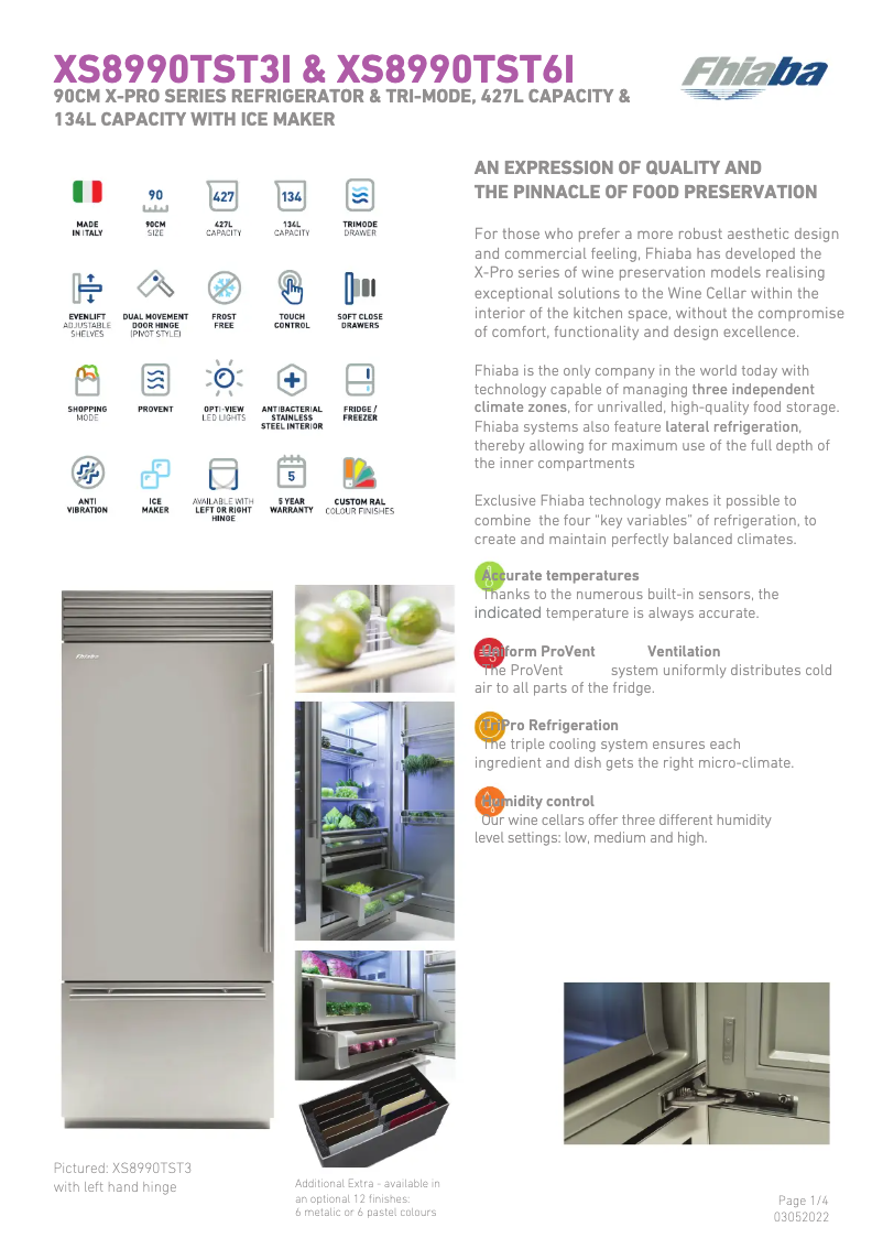 First page image of the manual for XS8990TST6IA
