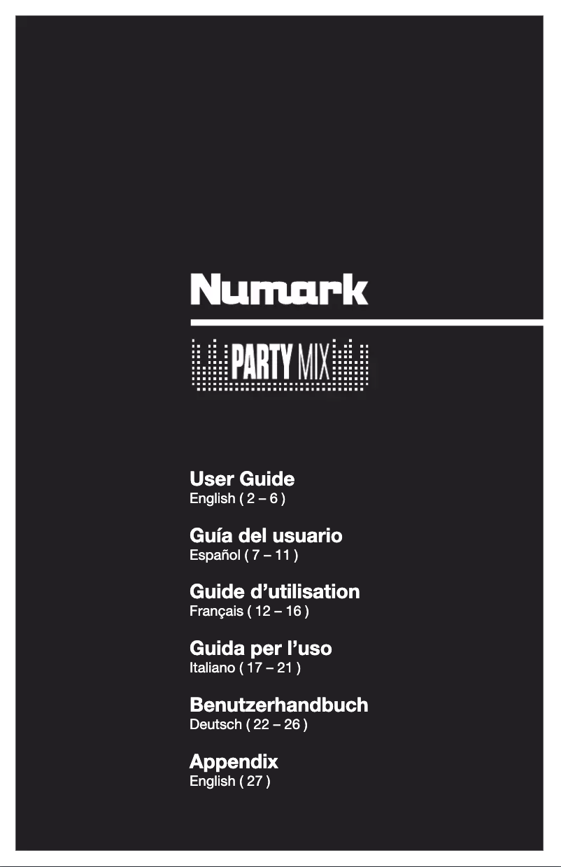 First page image of the manual for Party Mix