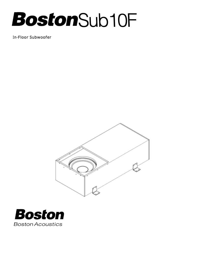 Page 1 of the manual User Manual Boston Acoustics Sub10F