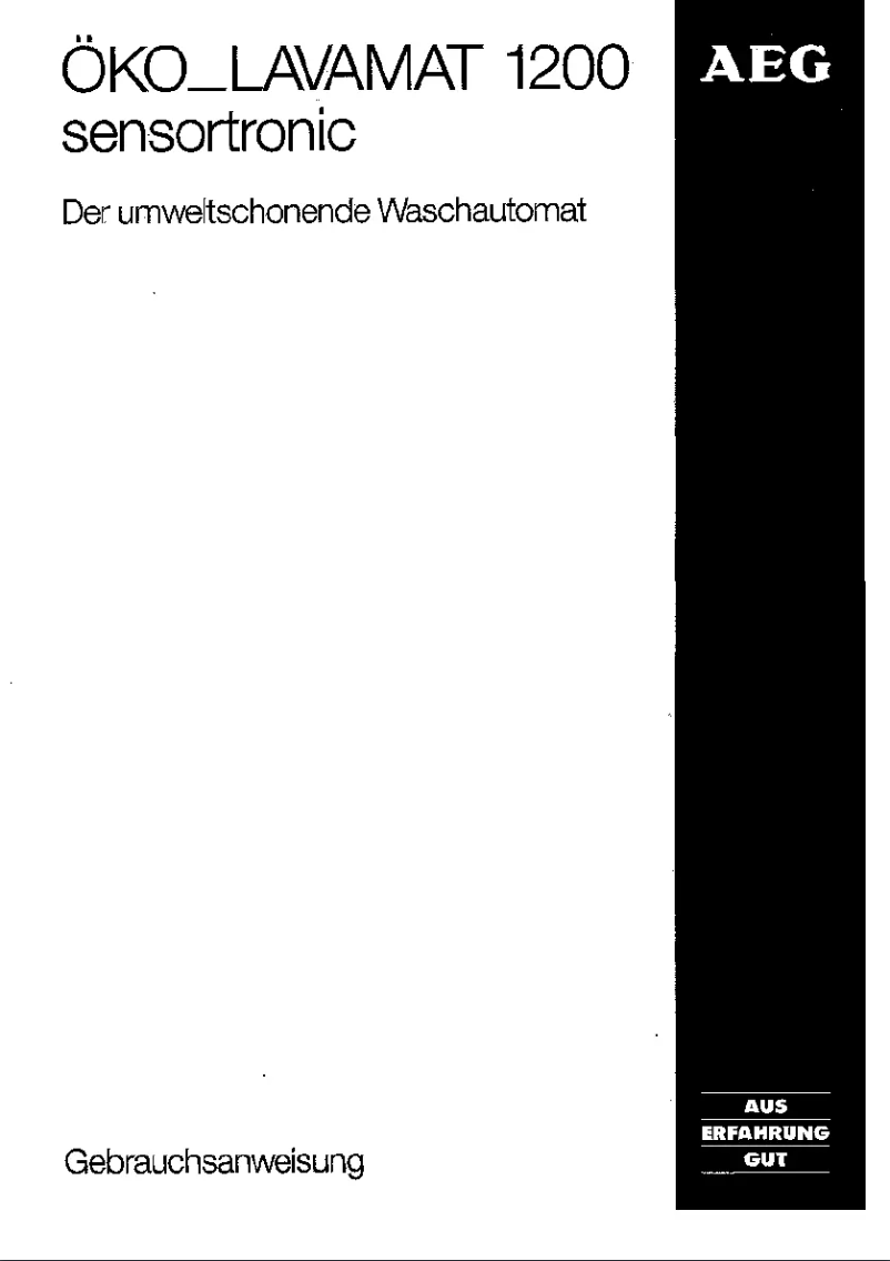 First page image of the manual for Lavamat 1200