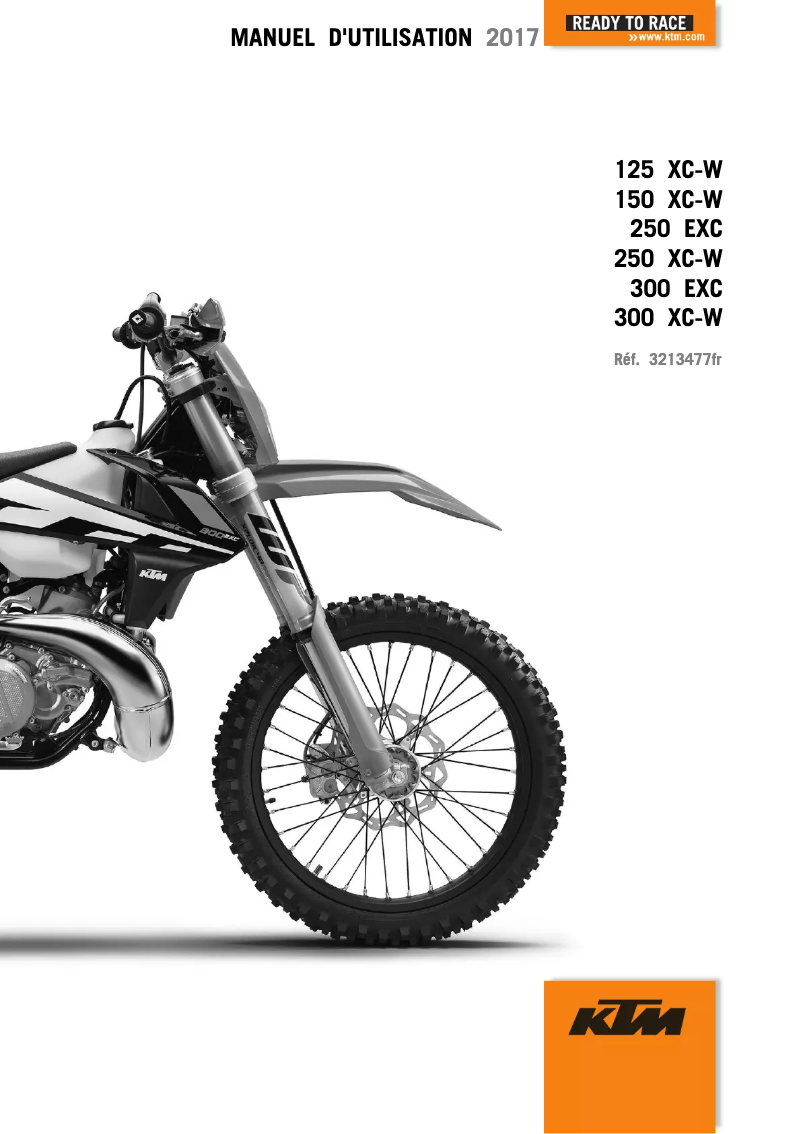 Page 1 of the manual User Manual KTM 300 XC-W (2017)