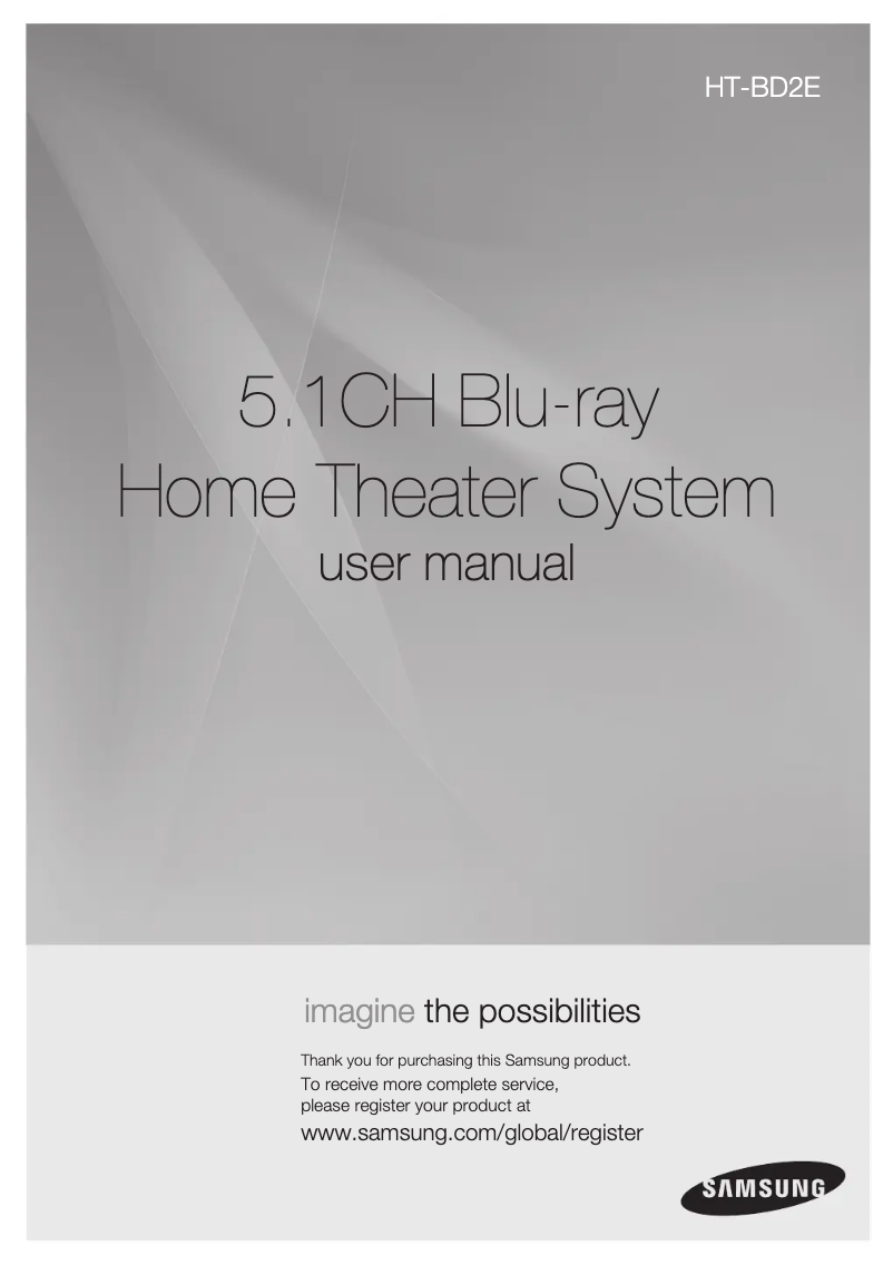 Page 1 of the manual User Manual Samsung HT-BD2ET