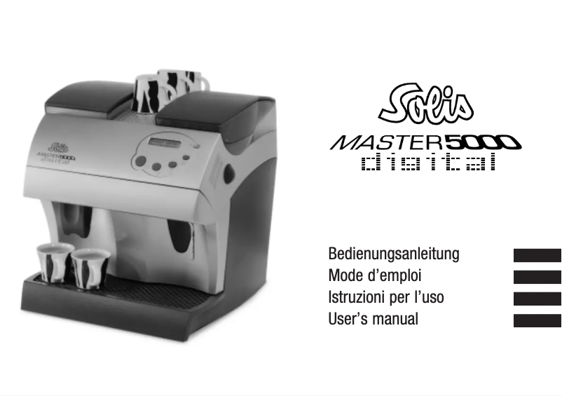 First page image of the manual for Master 5000
