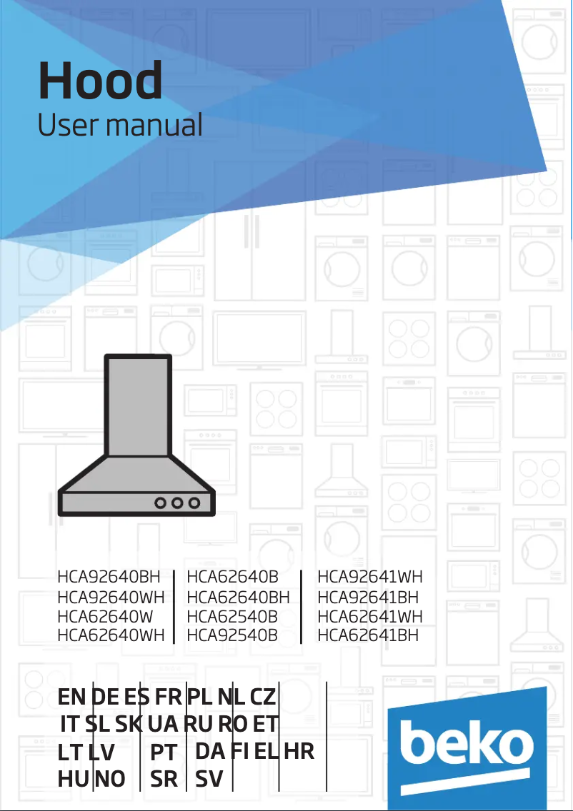 First page image of the manual for HCA62640W