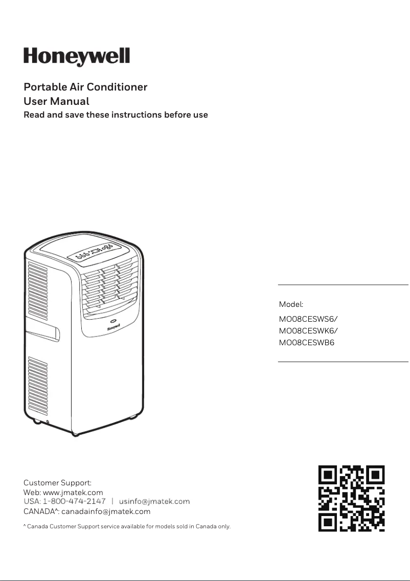 First page image of the manual for MO08CESWK6