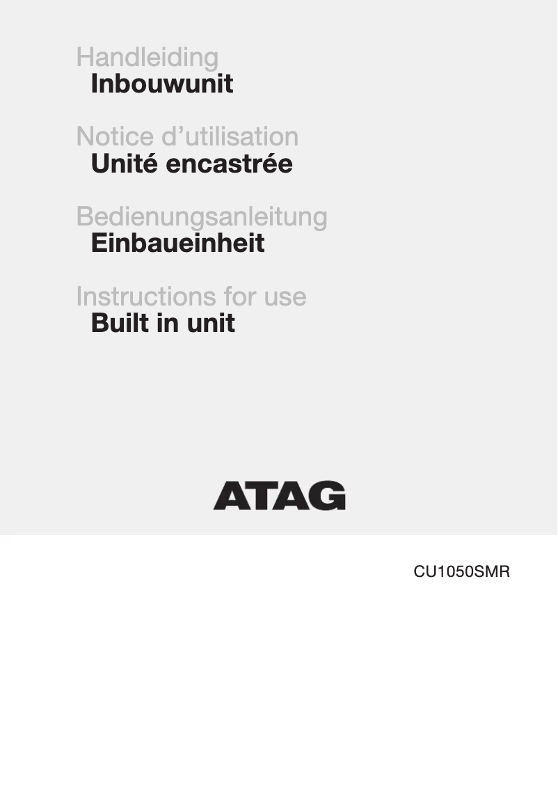 First page image of the manual for CU1050SMR