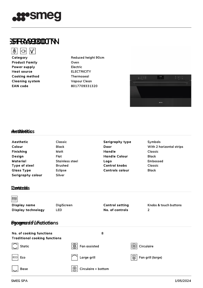 First page image of the manual for SFRA9300TN