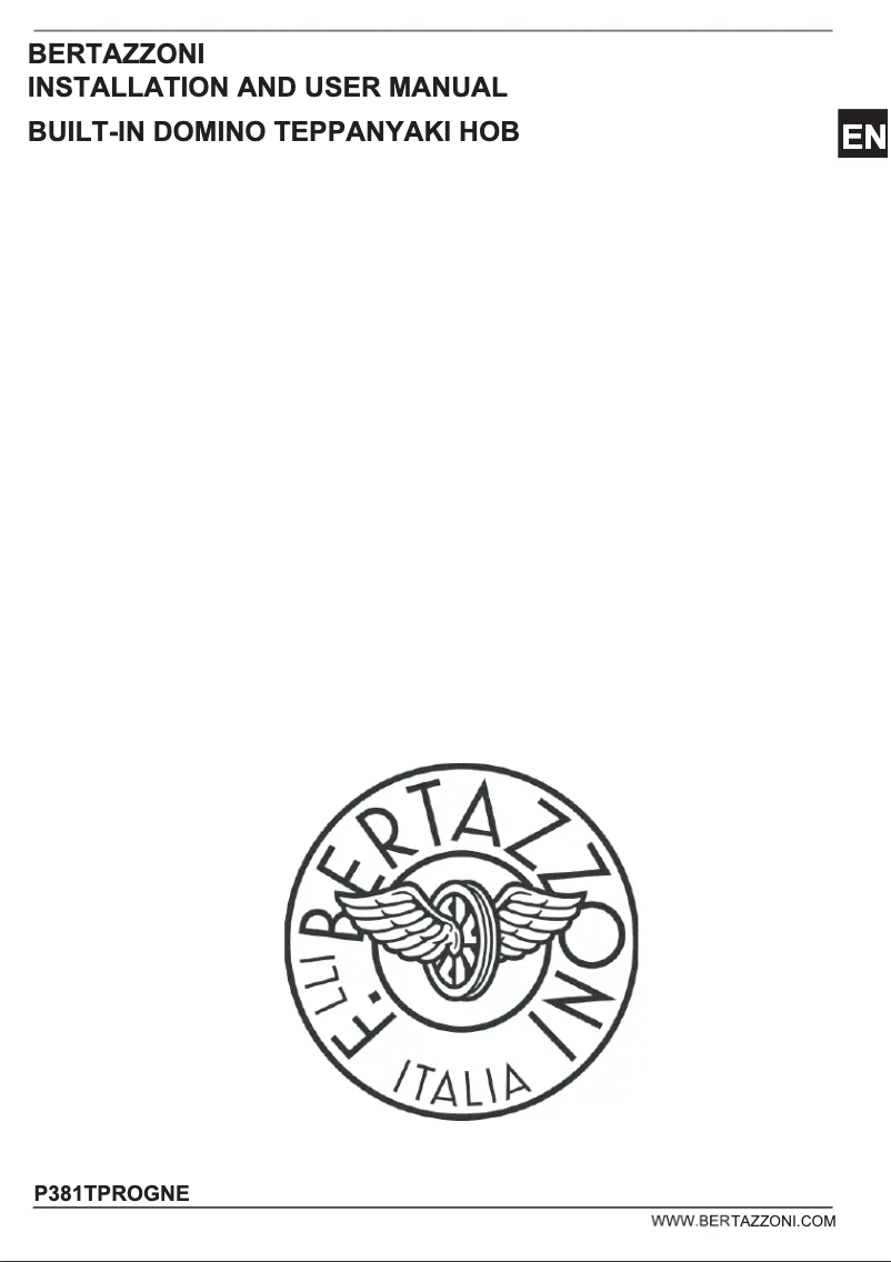 Page 1 of the manual User Manual Bertazzoni P381TPROGNE