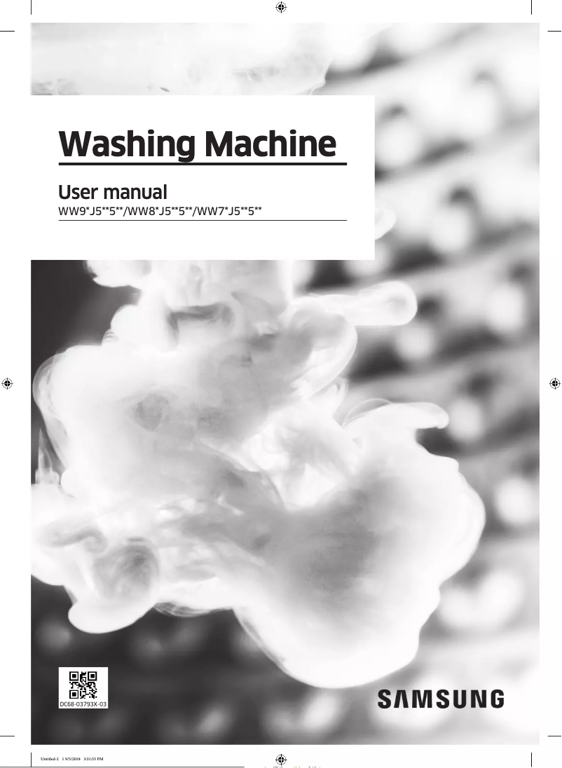 First page image of the manual for WW7SJ5545FW