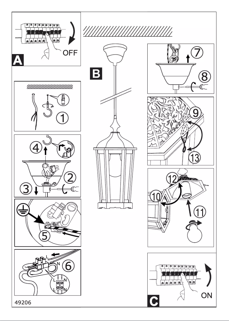 Page 1 of the manual User Manual Eglo Vintage Kinghorn