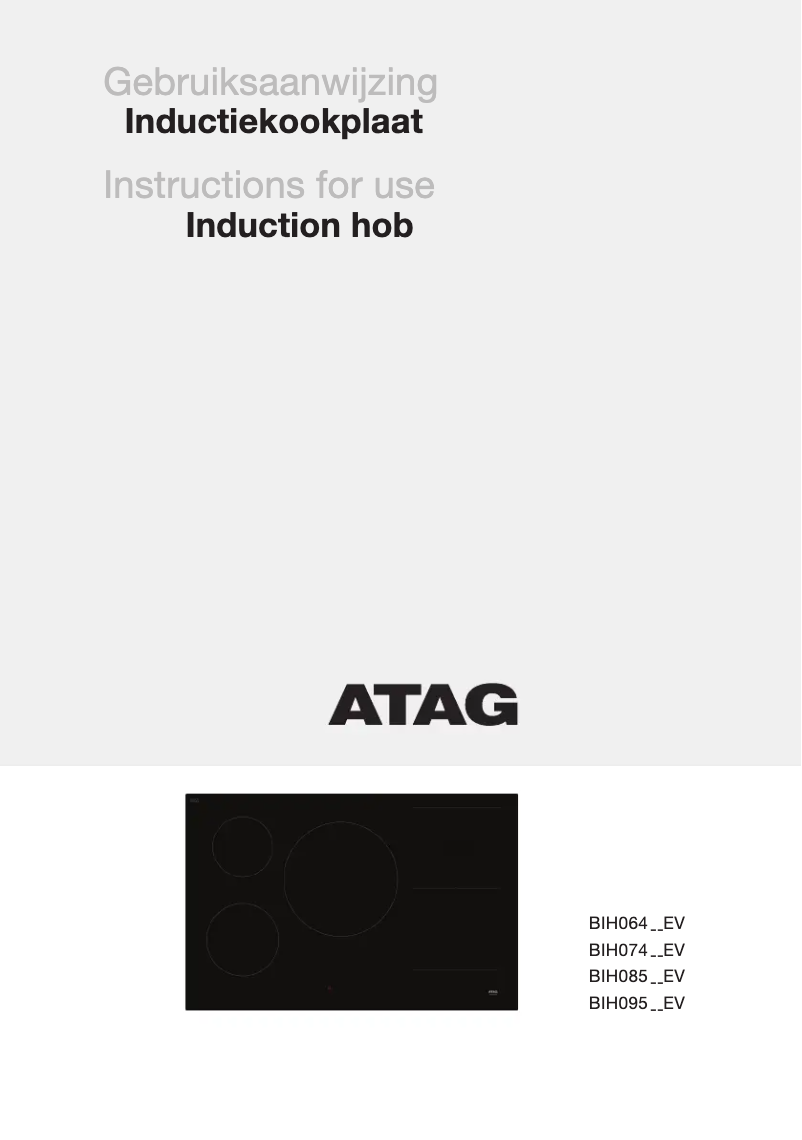 Page 1 of the manual User Manual Atag BIH06471EV