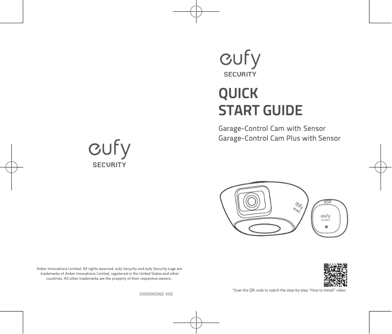 First page image of the manual for Garage-Control Cam E110
