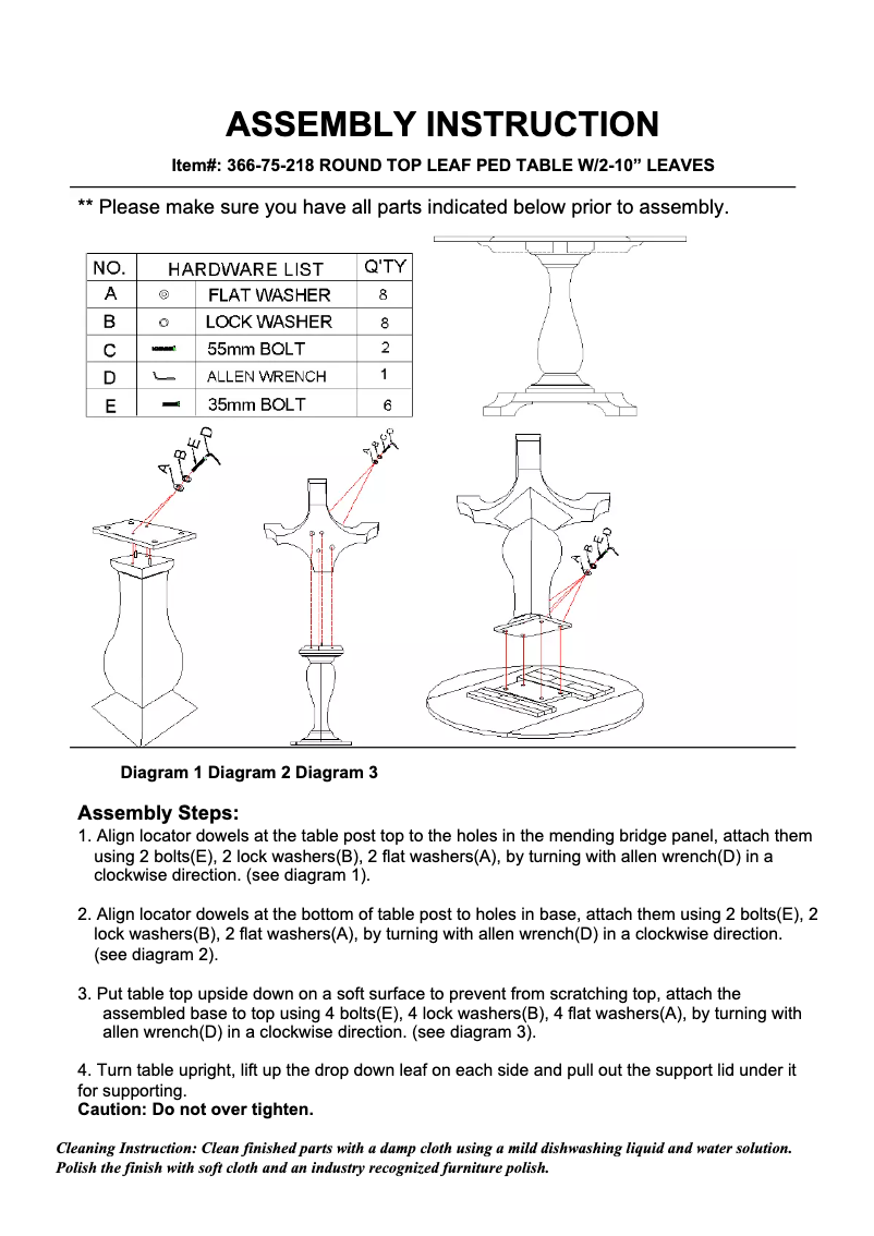 First page image of the manual for 366-75-218