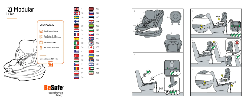 First page image of the manual for iZi Modular X1 i-Size