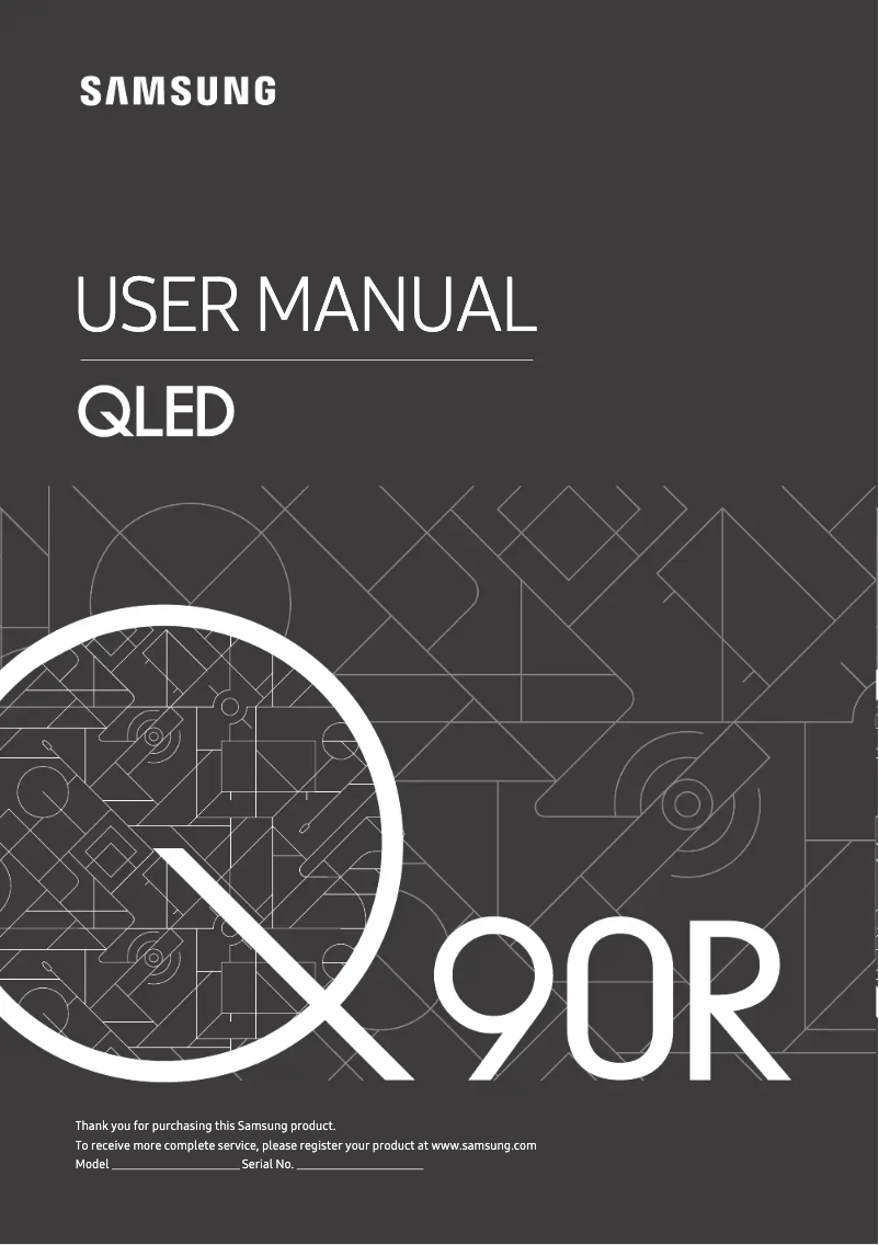 First page image of the manual for QE55Q90RAT