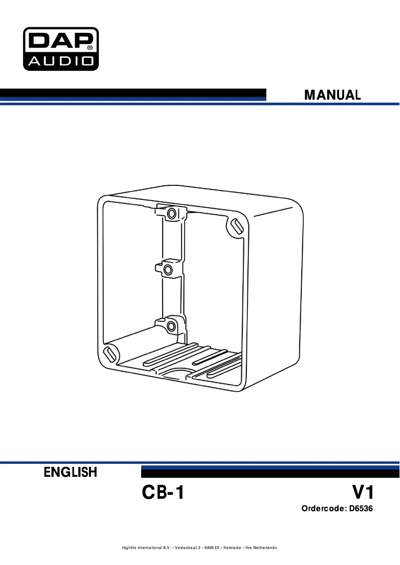 Image de la première page du manuel de l'appareil CB-1