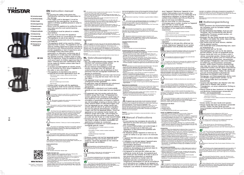 First page image of the manual for CM-1234