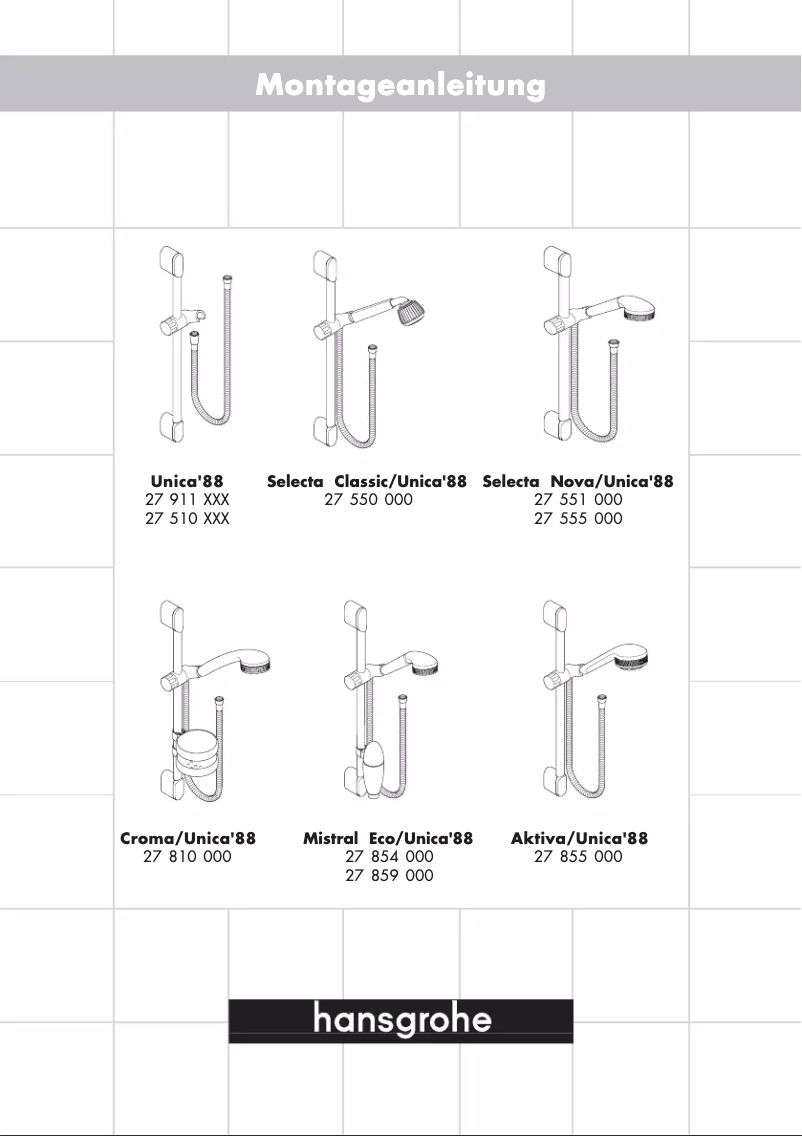 Page 1 of the manual User Manual Grohe Mistral Eco