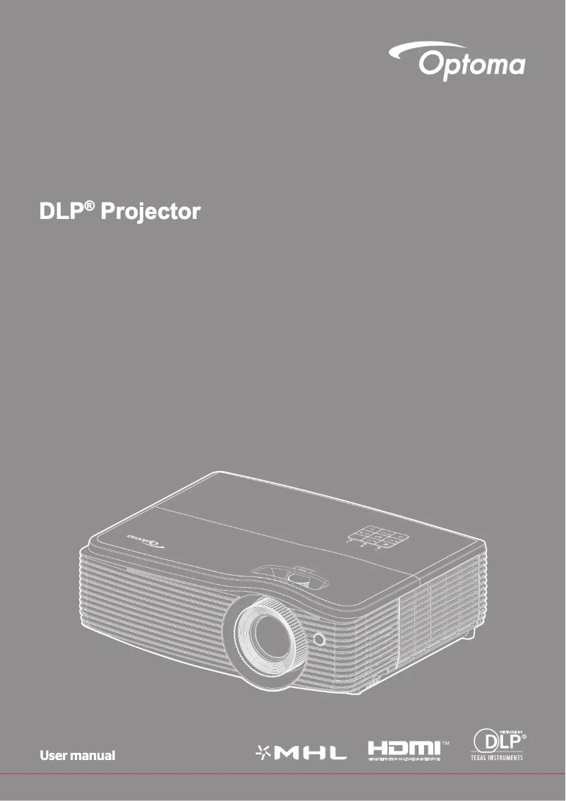 Page 1 of the manual User Manual Optoma W504