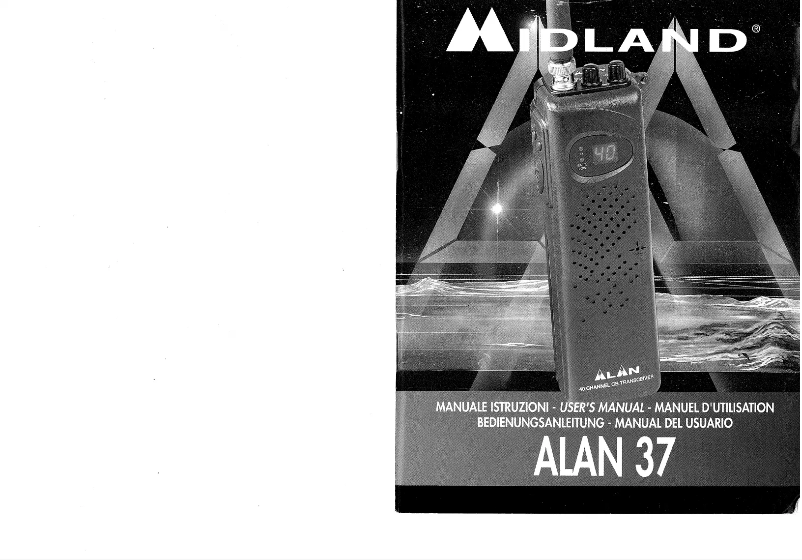 Page 1 of the manual User Manual Midland ALAN 37