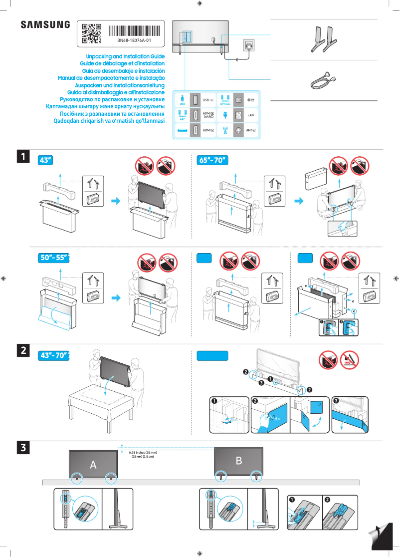 First page image of the manual for UN55DU8000F